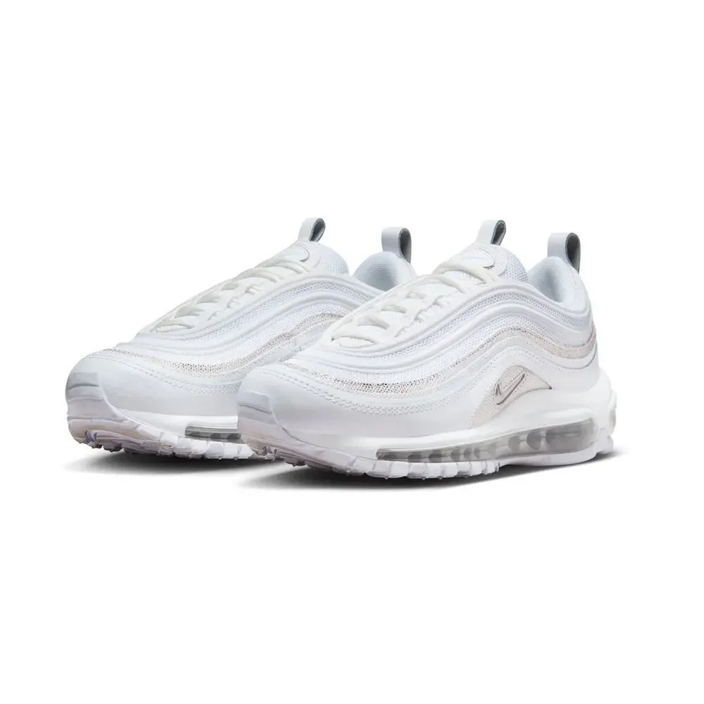 Nike Sleek White Chrome Air Max 97 Sneaker Size 8 Womens
